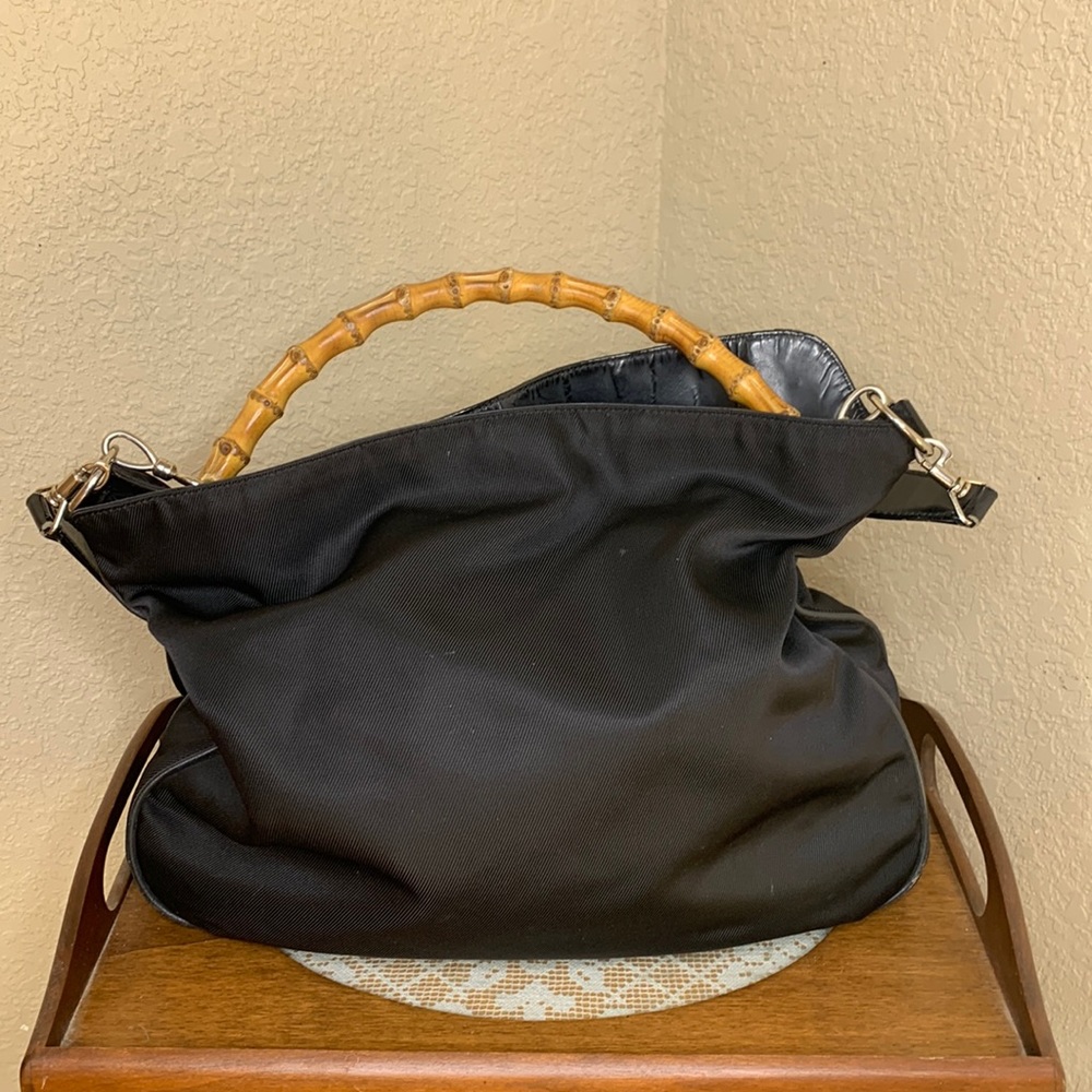 Authentic Gucci bamboo 2-way purse vintage